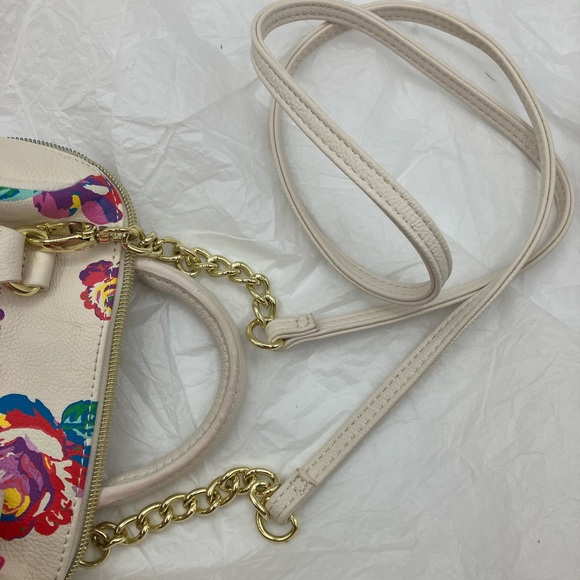 Betsey Johnson Cream Satchel with Floral Design - Picture 6 of 7